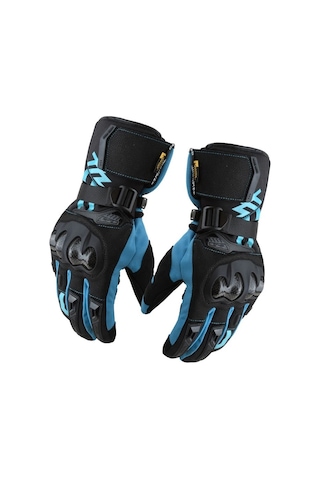 Ambition Rüzgar ve Su Geçirmez Motosiklet Eldiveni Mavi