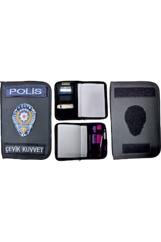 Polis Ajanda Defter Kabı Organizer Kalemlik Siyah