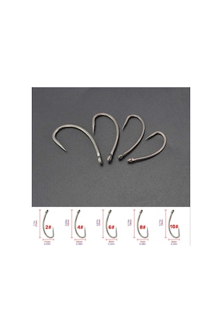 Reedark 50 Adet Kutulu Yüksek Karbon Çelik Olympos Alabalık İğnesi, Diken Yok, Kambur Tasarım, Büyük Balıklar İçin, Toptan Satış 8 Numara