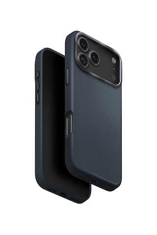 Apple Uyumlu iPhone 17 Pro Kılıf Lyden Vegan Deri Kaplama İnovatif Görünüm Magsafe Premium Kapak Lacivert