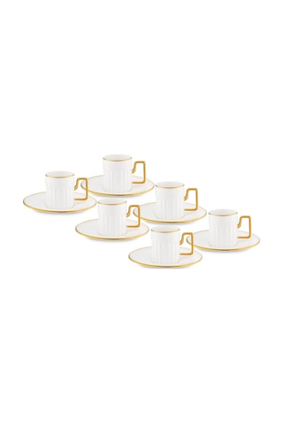 Jumbo Sorin-100 12 Parça 6 Kişilik Kahve Fincan Takımı Gold Gold