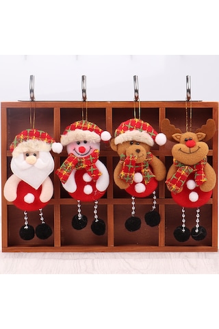 Ranyeek Büyük Boy Noel Baba Yelekli Pelüş Figür - Noel Ağaç Çeketi Ve Ev Dekorasyonu Hediyesi