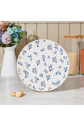 Tulu Porselen Robi Servis Tabağı - Renkli - 25 Cm Renkli