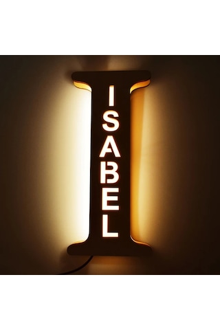 Willowhaven I 1pc Zouwıı Kişiselleştirilmiş Led Duvar Gece Lambası Özel İsim Tarih Üst Kasa Harfler Geri Dönüştürülmüş Ahşap Usb Beslemeli Yatak Odası Dekorasyonu Ahşap