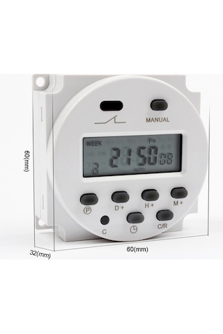 Dancemonkey Cn101a Ac110v Mikrobilgisayar Zaman Anahtarı Dijital Lcd Güç Zamanlayıcı