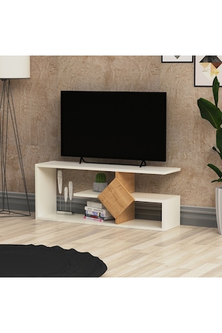 Lagomood Intens TV Ünitesi TV Sehpası Beyaz Meşe