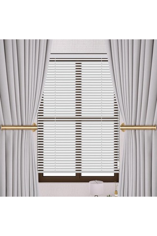 Tenfowee 4'lü Metal Perde Kancaları Seti - Zırtopu Olmadan Duvar Montajlı, Güçlü Yapışkanlı, Farklı Perde Türlerine Uygun Altın