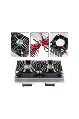 12v Yarıiletken Soğutucu Çift Fan Soğutma Sistemi Mini Buzlular İçin Kompakt Soğutma Modülü Klimalar Dıy Soğutma