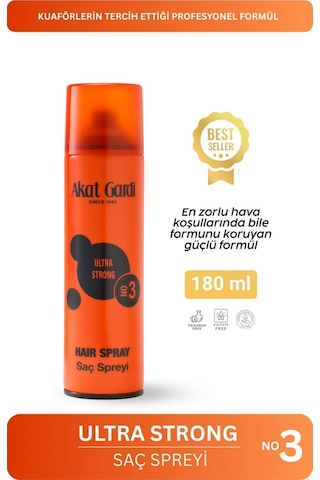 Akat Gardi Saç Spreyi Ultra Strong No:3 Turuncu 180 Ml