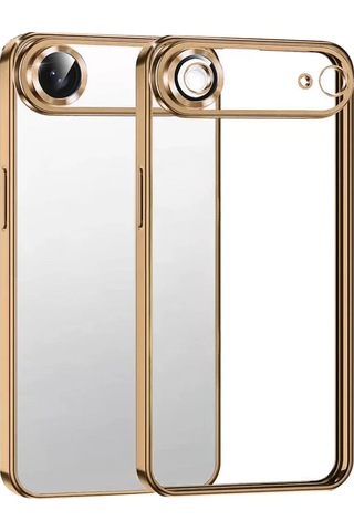 Apple iPhone Uyumlu 17 Air Razer Lensli Silikon - Çöl Titanyum Çok Renkli