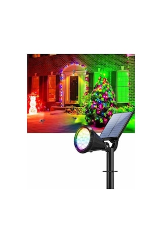 Güneş Enerjili Rgb Spot Bahçe Aydınlatması - 18 Led 10 Parça Siyah