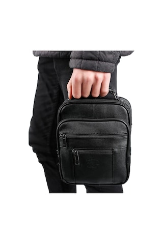 Strong Kasalı Siyah Erkek Orta Boy El Çantası, Omuz Çantası Ndelc Siyah