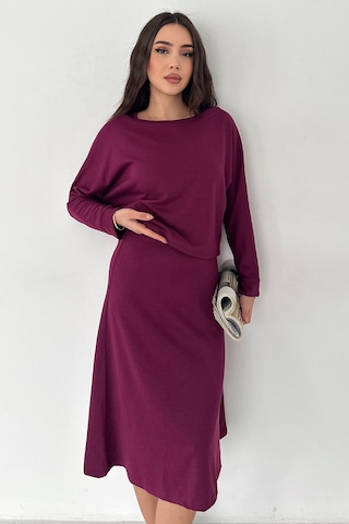 Kadın Düşük Omuzlu Takım Burgundy Drift Bordo