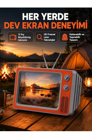 Mobil Telefon Ekran 12 İnç Fresnel Lens Göz Konforu Sağlayan Taşınabilir