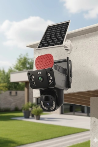 Okam Pro O-kam-3815e 4g Destekli, Çift Lensli 6mp Güneş Enerjili Ptz Dış Mekan Kamera