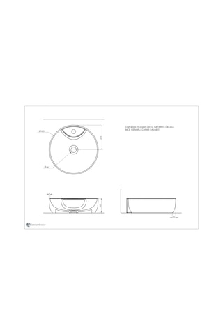 Seramiksan Sole 42 CM Tezgah Üstü Lavabo Batarya Delikli