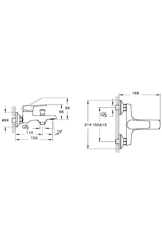 Eczacıbaşı Punto 301 Banyo Bataryası Krom