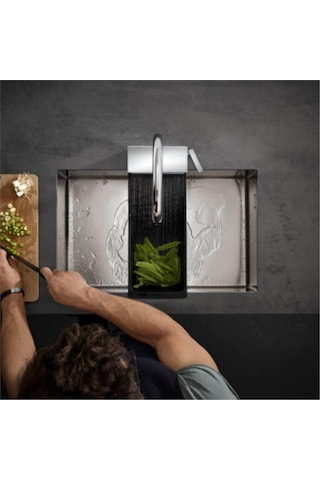 Hansgrohe Aquno Select M81 Tek Kollu Eviye Bataryası 170, Çekilebilir El Duşu, 3jet, Sbox Krom krom
