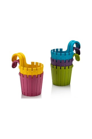 Poliwork Akasya Askılı Balkon Bahçe Saksısı 1.5 L