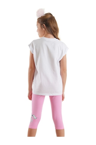 Denokids Mshb&g Believe İn Magic Kız Çocuk T-shirt Tayt Takım Çok Renkli