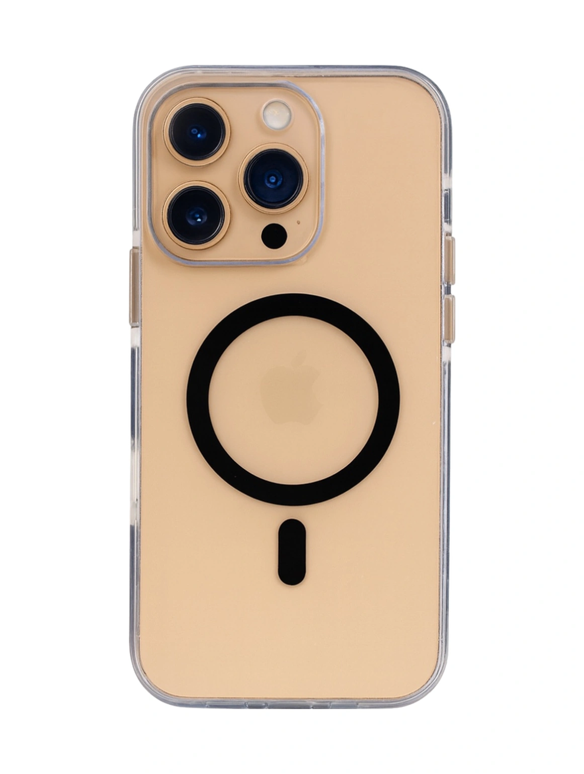 Onyx Apple Uyumlu iPhone 16 Pro Max Siyah Kılıf Magsafe Özellikli Şeffaf Sert Pc Embos Kılıf+kamera Koruyucu Siyah