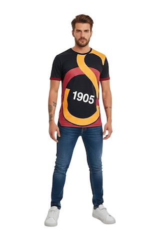 Gsstore Galatasaray Lisanslı Unisex Siyah Arma T-shirt Bayrak Hediyeli Siyah