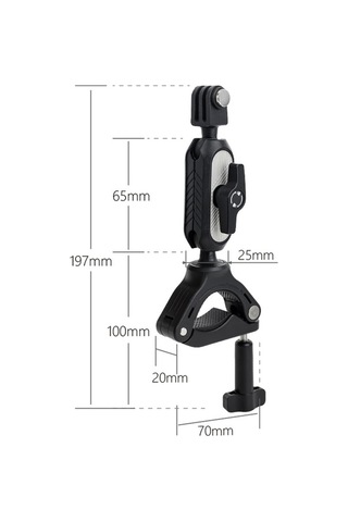 Ebitda Bisiklet & Gopro İçin 360 Dön. Çift Başlıklı Telefon Tutucu