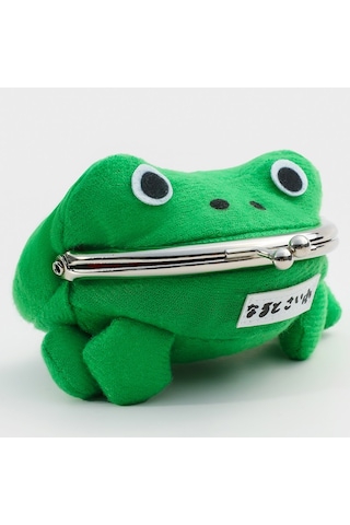 FrogCoin Metal Klips Burslu Kurbağa Bozuk Paralık Kese Tipi Cüzda Yeşil