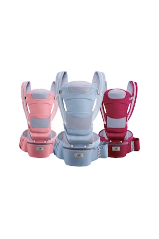 Yenidoğan Dört Mevsim Çok Fonksiyonlu Askılı Bel Taburesi Pamuk Bordo Kırmızı