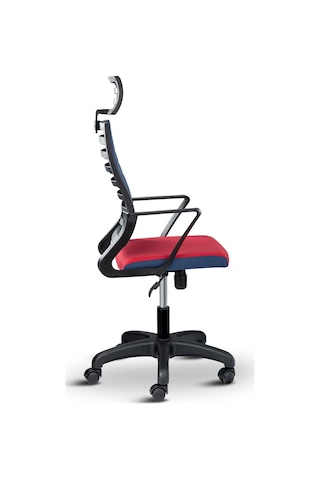 Rigel Başlıklı Ev Ve Ofis Koltuğu Çalışma Koltuğu Mavi Kırmızı