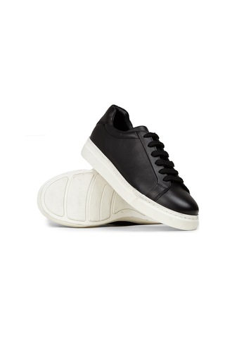 Deery Erkek Hakiki Deri Siyah Sneaker Ayakkabı - 02018msyhc02 Siyah