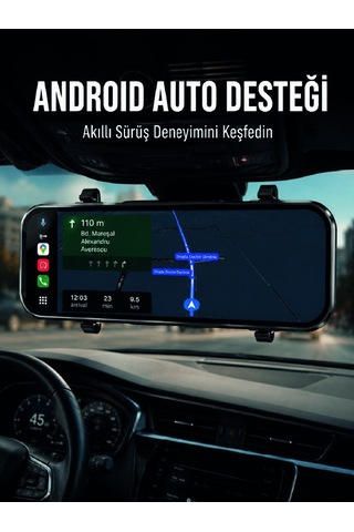 Akıllı Saat Aksesuarları Dokunmatik Ayna Carplay Araç Kamera Ekranı Ön Arka Kayıt Destekli