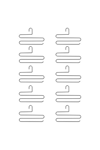 Edora Home 10'lu Dolap İçi 3 Katlı Siyah Pantolon Askılık - Metal Paslanmaz Siyah