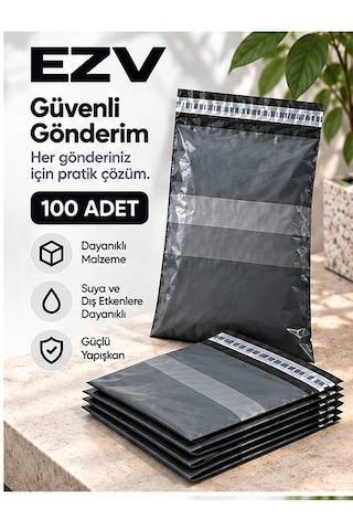 Gri Cepli Kargo Poşeti 25x30+5 Cm 100 Adet