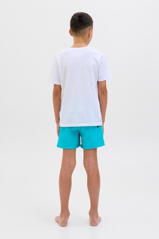 Jack & Jones Jpstmauı Jjswım Logo Akm Mavi Erkek Çocuk Şort 000000000102257546 Mavi