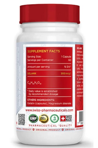 Swiss Selank 300 Mcg 60 Caps