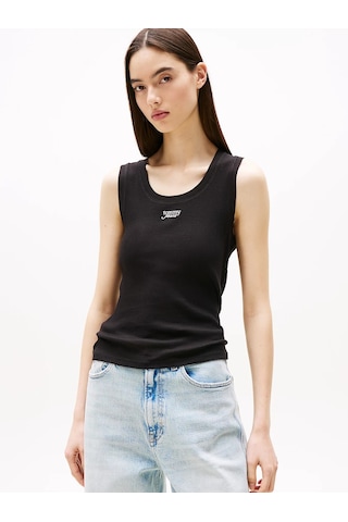Tommy Hılfıger Kadın T-shırt Dw0dw21369-bds SIYAH