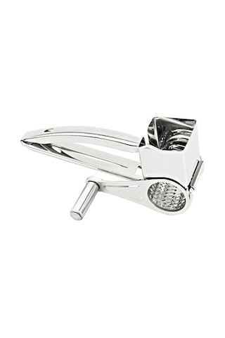 Supermarket1 9-10 Delikli Peynir Rende, Yüksek Kaliteli Çelik Döner Parçalayıcı Gümüş