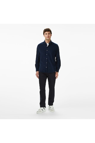 Nautica Erkek Lacivert Classic Fit Gömlek Düz W57424t Lacivert