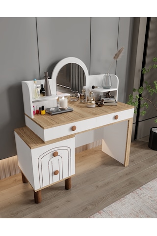 Afilli Hilal 4 Çekmeceli Makyaj Masası Tamamı Mdf
