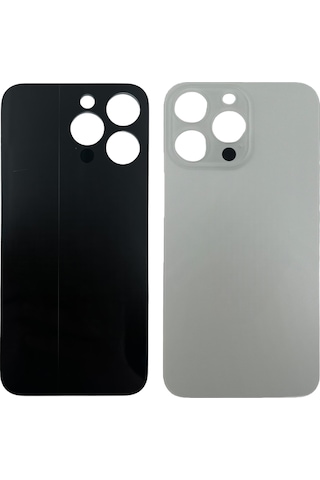 Teknonet Apple Uyumlu iPhone 15 Pro Max Geniş Kamera Camlı Batarya Kapağı - Beyaz Beyaz