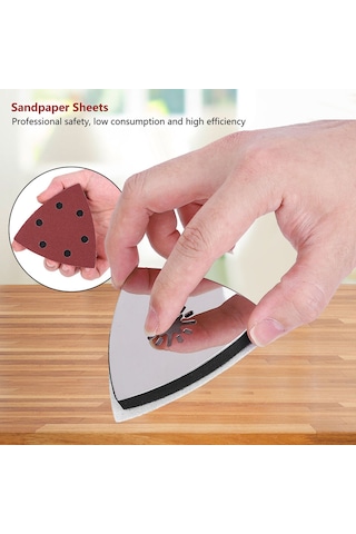 Xindoker 100 Adet 90mm Zımpara Kağıdı 60-240 + 1 Adet 80mm Üçgen Zımpara Pati Seti - Metal, Ahşap Ve Sentetik Malzemeler İçin Zımparalama Ve Parlatma