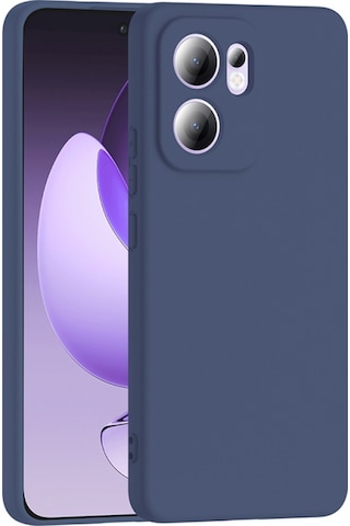 Oppo Reno 13f 5g Kılıf İçi Telefonu Çizmeyen Kadife Kaplı Dışı Soft Yapılı Esnek Lansman Kapak Ryc/mara Lacivert