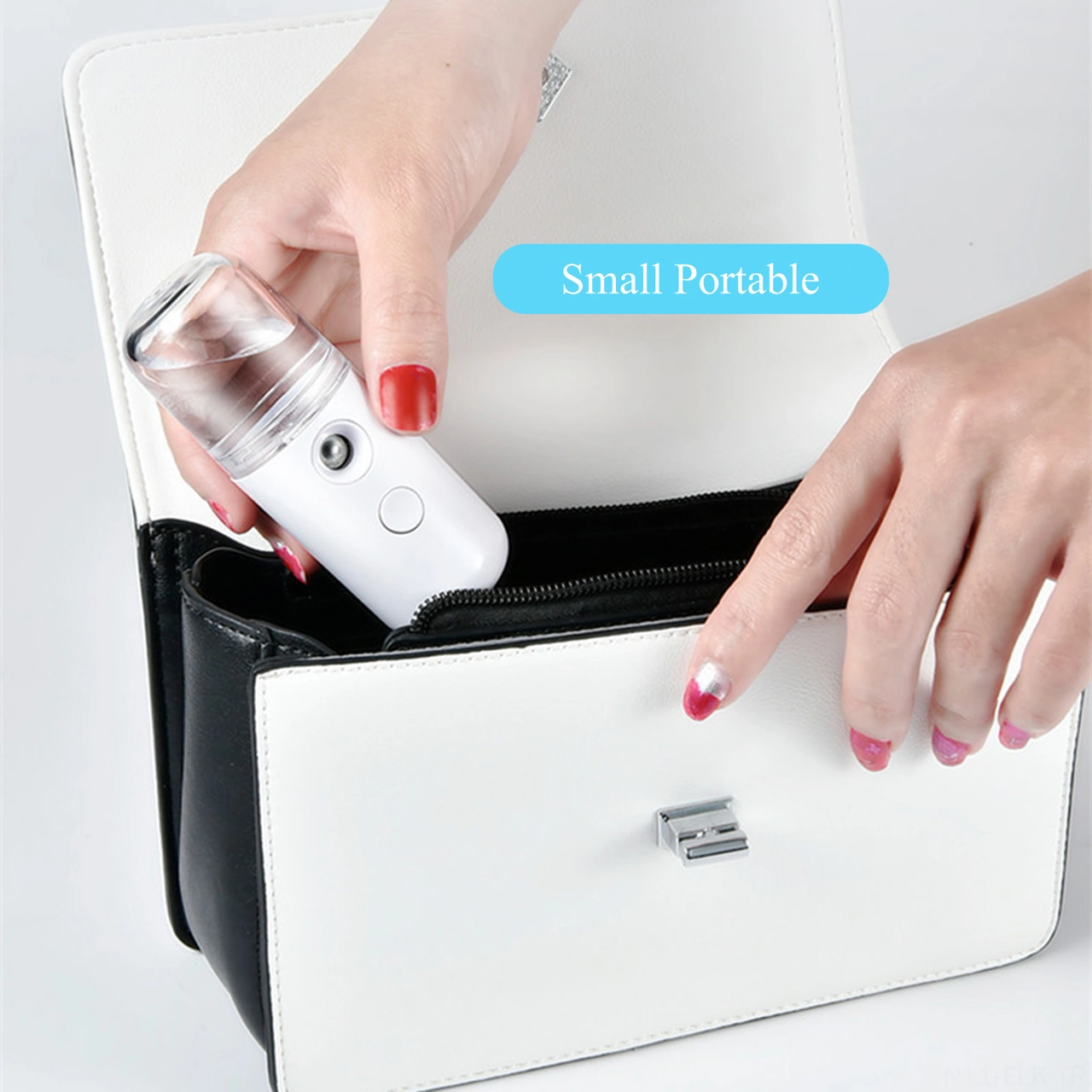 Xindoker Mini Taşınabilir Nano Sprey Cilt Nemlendirici - 30ml Su Tankı, Soğuk Buhar, Tek Tuşlu Kontrol, Makyajı Bozmayan Pembe Güzellik Aleti