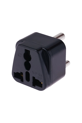 Taşınabilir Evrensel Soket - Küçük Güney Afrika Fiş Güç Adaptörü Seyahat Şarj Cihazı Siyah