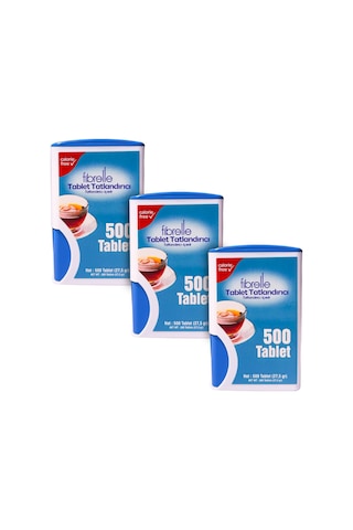 Fibrelle Sakarinli Tablet Tatlandırıcı 3 x 500'lü