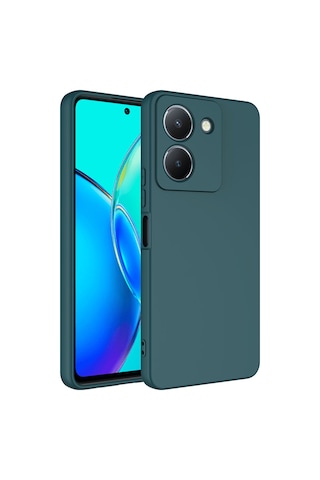 Goocamp Vivo Y36 4g Kılıf Mara Lansman Kapak - Koyu Yeşil Koyu Yeşil