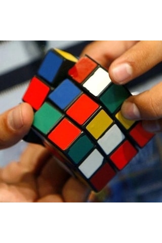 Nostaljik Zeka Küpü Sihirli Mini Rubik Anahtarlık Çok Renkli