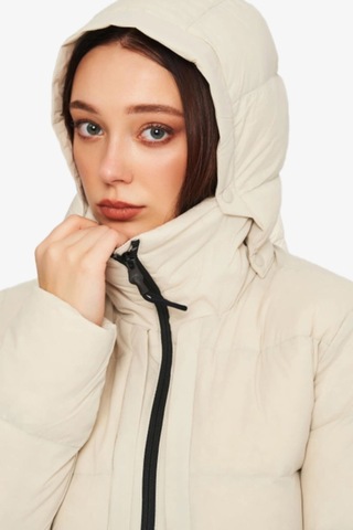 Jack Wolfskin Wandermood Down Kadın Bej Mont 1207321-6260 Gri