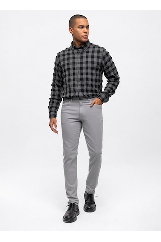 Back And Bond Normal Bel Normal Paça Slim Fit Gri Erkek Pantolon B33w32004 Gri